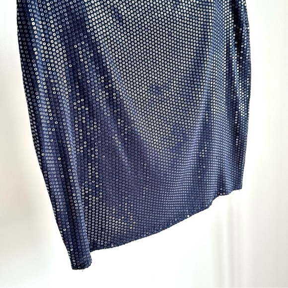 Bailey 44 Blue Sequin Mini Skirt Metallic Mermaidcore Party Festival Fashion XS - Picture 3 of 11